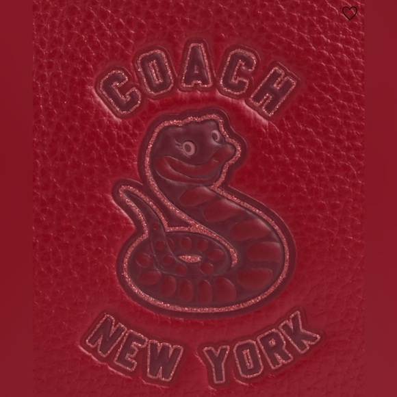 COACH NWT New Year Corner Zip Wristlet With Snake Graphic Lunar New Year - Picture 14 of 16